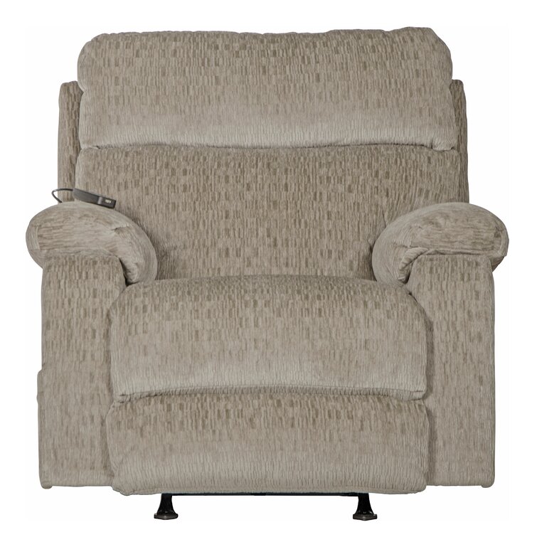 Power rocker recliner with adjustable deals headrest